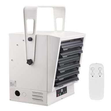 Uargd Electric Garage Heater, 10000-Watt Digital Fan-Forced Wall/Ceiling Mount Heater with Remote Control, Overheat Protection, Hardwired Design, 9-Hour Timer, Suitable for Workshop, ETL Certified