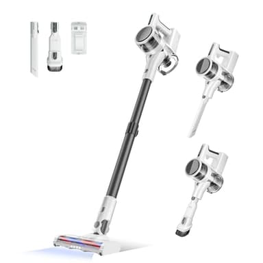 4 in 1 Cordless Vacuum for Home, 80,000PRM Powerful Motor Vacuum Cleaner with 2 Adjustable Modes, Max 40 Mins Runtime Rechargeable Battery and Washable Parts Stick Vacuum (Grass Gray)