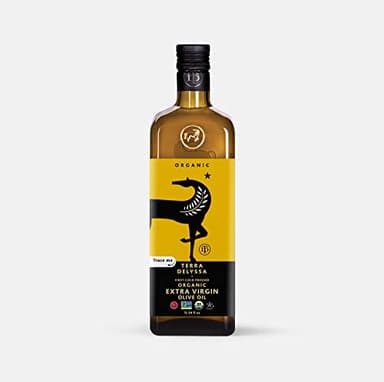 Terra Delyssa First Cold Pressed Organic Extra Virgin Olive Oil, Gold Medal Winner, Single Sourced, 1L Dark Glass Bottle (34 fl. oz) - 1 Pack, Certified Kosher. Non-GMO, Naturally Rich in Antioxidants and Polyphenols…