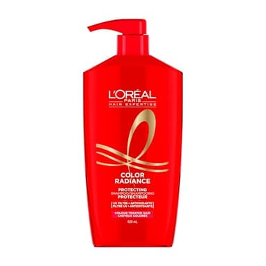 L'Oréal Paris Hair Expertise Color Radiance Color Protecting Shampoo with Pure Vitamin C and UV Filters, for All Types of Coloured Hair, Prolongs Dye Vibrancy and Helps Lock-in Colour, 828ml (Packaging May Vary)