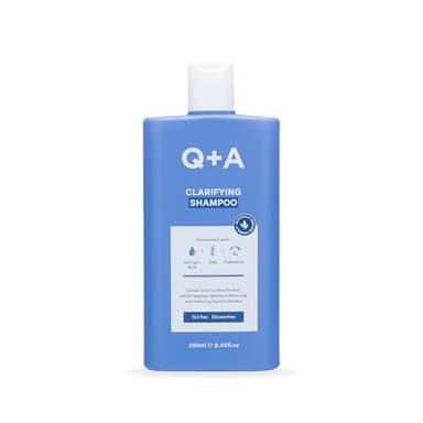 Q+A Clarifying Shampoo (250ml), Scalp-Refreshing, Build-Up Removing, Moisturizing and Microbiome-Balancing Hair Care, Salicylic Acid Shampoo, with Oatmeal and Prebiotics