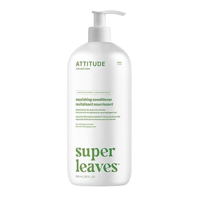 ATTITUDE Nourishing Hair Conditioner, Made in Canada, For Dry and Damaged Hair, Naturally Derived Ingredients, Vegan Detangler, Dermatologically Tested, Grapeseed Oil and Olive Leaves, 946 mL