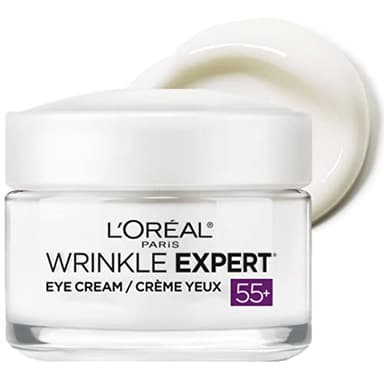 L’Oréal Paris Anti-Aging Under Eye Cream 55+, Day & Night Skincare, Wrinkle Expert, With Calcium to Reduce the Look of Crows Feet, Dark Circles & Puffy Eyes, 15mL