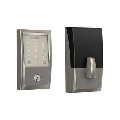 SCHLAGE Encode Smart WiFi Deadbolt with Century Trim in Satin Nickel (BE489WB CEN 619)