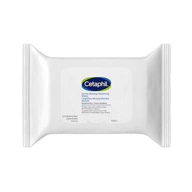 Cetaphil Gentle Makeup Removing Wipes with Aloe Vera, Chamomile and Green Tea - Fragrance-Free, Non-Irritating, Paraben-Free - For all skin types, 25-Count