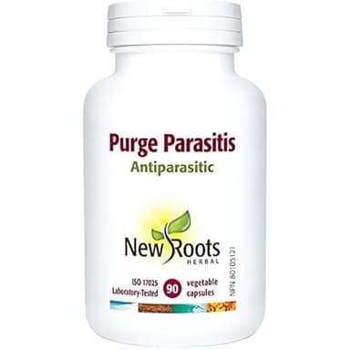 New Roots Herbal | Purge Parasitis Capsules for Adults - Comprehensive Parasite Cleanse with Wormwood, Black Walnut Hull - Digestive & Antiparasitic Support Supplement (90 Veg Caps)