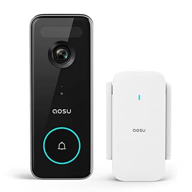 Doorbell Camera Wireless Outdoor, aosu 5MP Ultra HD, 3D Motion Detection Video Doorbell, Enhanced 2.4/5 GHz WiFi, 180-Day Battery Life, Work with Alexa & Google Assistant