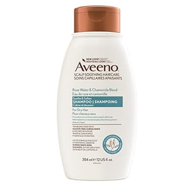 Aveeno Rose Water & Chamomile Shampoo for Dry Hair, Hydrating, 12 fl oz
