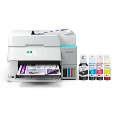 Epson EcoTank ET-3943 Wireless All-in-One Colour Supertank Printer with up to 3 Years of Ink, Refillable Tanks, Perfect for Home Office, 17 PPM, 2.4" Colour Screen, Auto Document Feeder – White