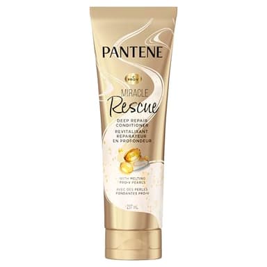 Pantene Pro-V Miracle Rescue Deep Repair Conditioner with Melting Pro-V Pearls, transforms hair, softens, repairs from the inside, 237 mL, Bronze and White