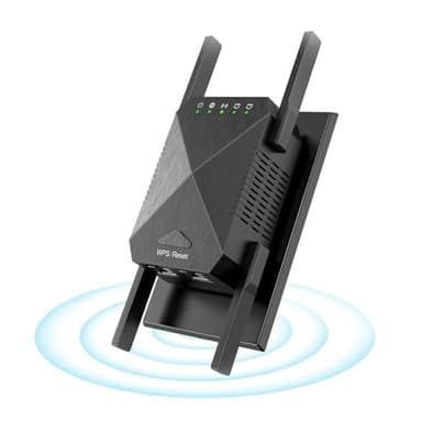 WiFi Extender WiFi Booster 1200Mbps Dual Band (5GHz/2.4GHz) Extenders Signal Booster for Home, Internet Repeater (Black)