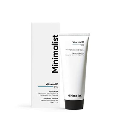 Minimalist Oily Skin Moisturizer for Face | 10% Vitamin B5 | Oil Free Fast Absorbing Lightweight Face Moisturizer Gel | For Women & Men | 1.7 Oz / 50 gm