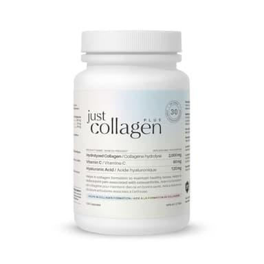 Just Collagen Hydrolyzed Collagen with Hyaluronic Acid and Vitamin C - 120 Capsules - Hydrolyzed Marine Collagen Peptide - Helps in Collagen Formation - Collagen Supplement