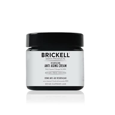 Brickell Men's Products Resurfacing Anti-Aging Cream For Men, Natural and Organic Vitamin C Cream, 2 Ounce, Scented