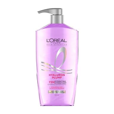 L'Oréal Paris Hair Expertise Hyaluron Plump Hydrating Shampoo with Hyaluronic Acid, for All Types of Dry Hair, Deeply Replumps with Hydration, Moisture and Bounce, 828ml