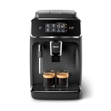 Philips 2200 Series Fully Automatic Espresso Machine, Classic Milk Frother, 2 Coffee Varieties, Intuitive Touch Display, 100% Ceramic Grinder, AquaClean Filter, Aroma Seal, Black (EP2220/14)