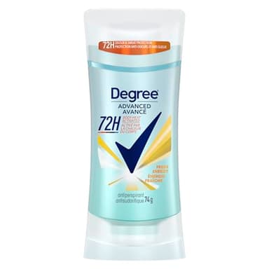 Degree Advanced Antiperspirant Deodorant Stick for 72H Sweat & Odour Protection, Fresh Energy, with MotionSense Technology, 74g