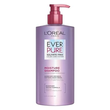 L'Oréal Paris EverPure Sulfate-Free Shampoo, Moisture Shampoo for Hydrating Dry, Colour-Treated Hair, Deeply Replenishes for Instant Hydration and Softness, With Rosemary, 680ml