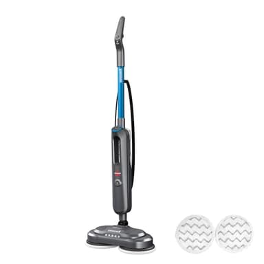 BISSELL SpinWave SmartSteam Scrubbing Steam Mop with Extra Set of Rotating Mop Pads, 3897B
