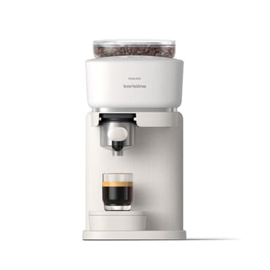 Philips Baristina Espresso Machine, Grind, Tamp & Brew Coffee Beans in One Swipe, Compact, 16 Bar Pump Pressure, Automatic Grinder, Natural White with White Portafilter (BAR300/00)