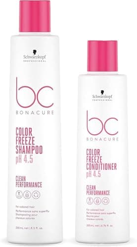 Schwarzkopf Professional BC Bonacure Colour Freeze Shampoo & Conditioner for Colour Treated Hair Protects Against Fade with Long Lasting Vibrancy 250mL, 200mL
