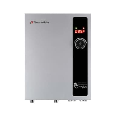 Tankless Water Heater Electric 27kW 208~240 Volt, ThermoMate On Demand Instant Endless Hot Water Heater, Digital Temperature Display for Residential Whole House Shower, 114A Gray