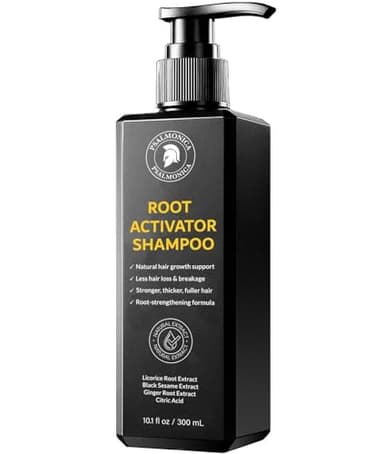 Root Activator Shampoo: 300ML Natural Volume Hair Loss Thickening Shampoo With Rosemary Strengthens Hair & Soothes Scalp For Men
