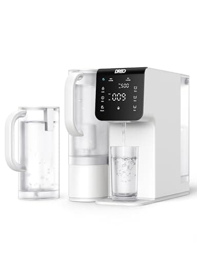 DREO Reverse Osmosis Water Filter Countertop, 7-Stage RO Water Filtration System, 2 Water Pure Pitchers design, Installation-Free, Reduce TDS, Water Filter Pitcher for Home, Kitchen, 3:1 Pure to Drain