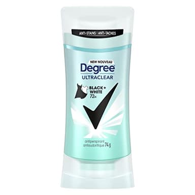 Degree UltraClear Antiperspirant Stick Deodorant for 72H Sweat & Odour Protection Black+White anti white marks and yellow stains 74 g