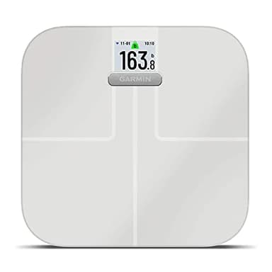 Garmin Index S2, Smart Scale with Wireless Connectivity, Measure Body Fat, Muscle, Bone Mass, Body Water% and More, White
