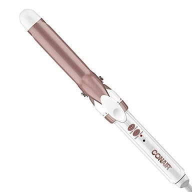 Conair CD701GNC Double Ceramic 1-Inch Curling Iron, produces classic long lasting curls – for short, medium, and long hair, High heat 375°F, Instant heat up, Anti-frizz control, Dual voltage Hair Curler