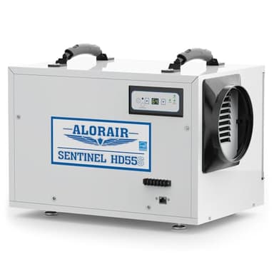 ALORAIR Basement/Crawl Space Dehumidifiers Removal 120 PPD (Saturation), 55 Pint Commercial Dehumidifier, Auto Defrosting, cETL, Optional Remote Monitoring