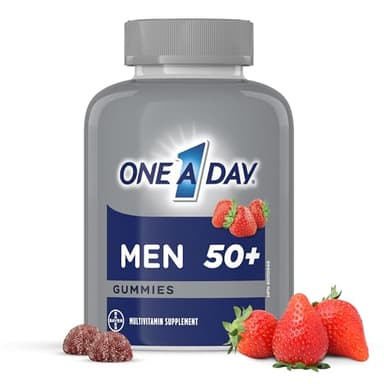 One A Day Men 50 Plus Multivitamin Gummies- Advanced Multivitamin Gummy with Brain Function & Immunity Support, Formulated with Vitamins & Minerals for Men 50+, 130 Gummies