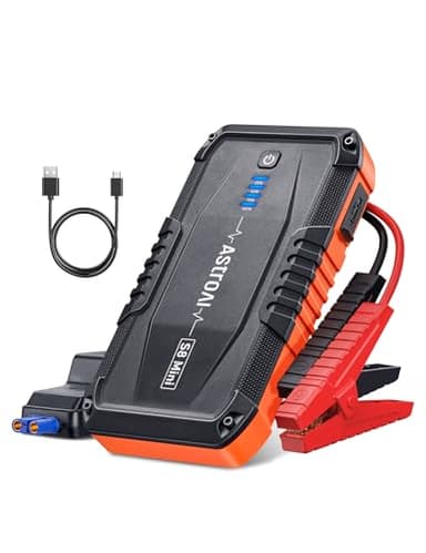 AstroAI Booster Pack Jump Starter, Car Battery Booster Jump Starter for Up to 6.0L Gas or 3.0L Diesel Engine, with 3 Modes Flashlight, Jumper Cable for 12V Motorcycle Car and SUV, S8 Mini 1200A