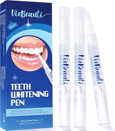 VieBeauti Teeth Whitening Pen Gel: 30+ Uses - Teeth whitening Gel with Professional Formulation and Ingredients, No Sensitivity, Travel-Friendly, Beautiful White Smile Mint