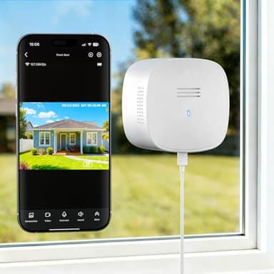 3MP 2k Window Camera, SpectraVivid AI Color Night Vision Window Cameras for Home Security, 2.4G&5G WiFi, Person & Motion Detection Siren, Two-Way Audio, 24/7 Recording, Easy Quick Install Indoor Glass