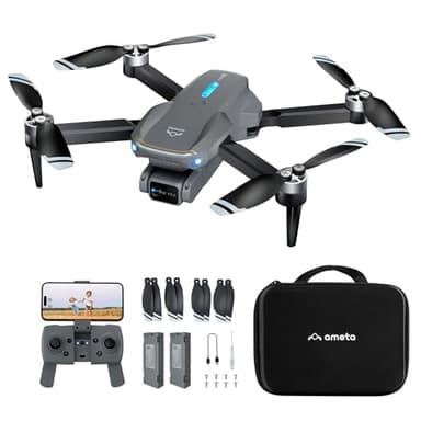 Ameta Drones for Adults with Cameras 4K UHD, S20 Lite Brushless Motor FPV Foldable RC Drone for Adults Kids with 36 Mins Long Flight, Altitude Hold, Circle Fly, Cool Toys Gifts for Men Boys (165g)