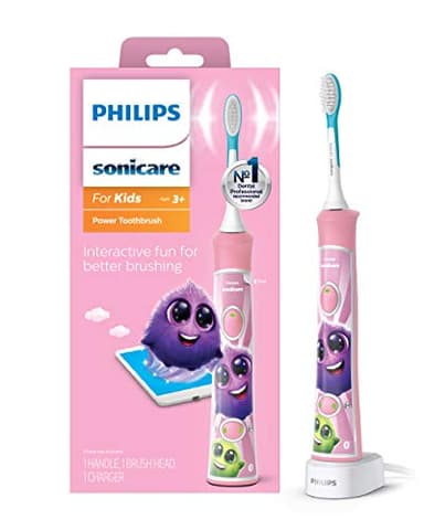 Philips Sonicare for Kids Pink Rechargeable Electric Toothbrush, HX6351/41