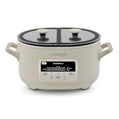 Crock-Pot MultiMeal Multicooker and Programmable Slow Cooker, With Extra 8-Qt. Cooking Pot, Oat Milk