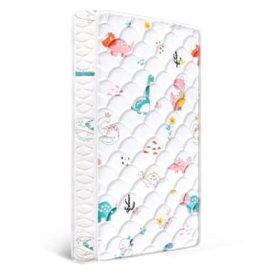 Premium Dual-Sided Crib & Toddler Mattress, Hypoallergenic, 5" Firm Soft Crib Mattress, Non-Toxic - Fits Standard Cribs & Toddler Beds