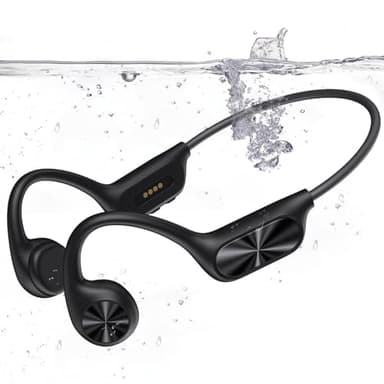 Bone Conduction Headphones, Swimming Headphones, Open Ear Sport Earphones Wireless Bluetooth 5.4 Built-in MP3 Player 32G, IPX8 Waterproof Headphones for Swimming, Cycling, Running
