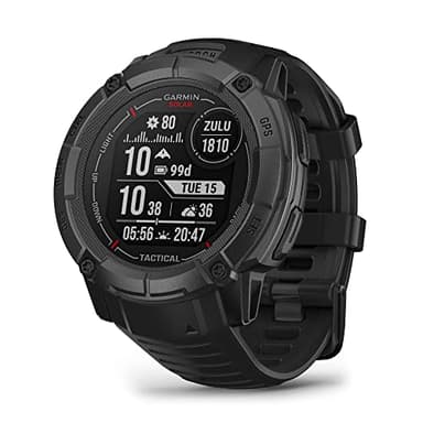 Garmin Instinct 2X Solar - Tactical Edition, Rugged GPS Smartwatch, Built-in Flashlight, Ballistics Calculator, Solar Charging Capability, Black