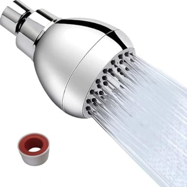 High Pressure Shower Head and Water Filter Combo Multilayer Shower Water Purifier Boosting Pressure Ultimate Shower Experience Even at Low Water Flow Pressure (1pc water head)