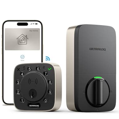 ULTRALOQ Bolt NFC Smart Lock, Works with Apple HomeKit and Home Key, WiFi Keyless Entry Door Lock, Voice Control with Siri, Alexa, Smart WiFi Deadbolt, App Control, BHMA Certified, Double Battery LIfe