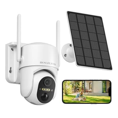 Home Security Camera Outdoor, WiFi Security Cameras Wireless Outdoor, Video Camera Surveillance, 360 Camera with PTZ, PIR Sensor, 2K HD Color Night Vision, 2-Way Talk, IP66 Waterproof