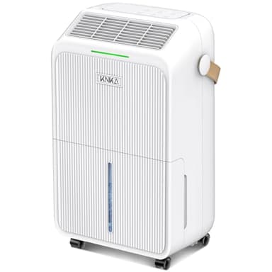 KNKA Dehumidifier for Basement with Drain Hose Max 34 Pints, KNKA 2000 Sq.Ft Dehumidifiers for Home, Large Room, Bathroom, Intelligent Humidity Control, Dry Clothes, 24HR Timer