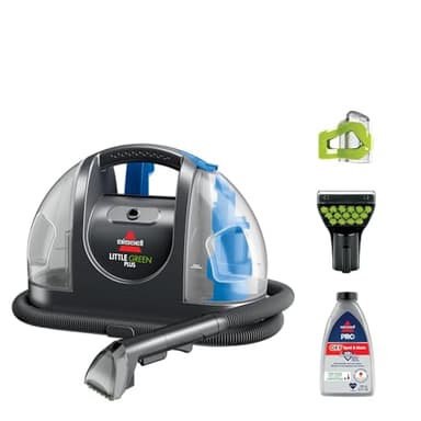 BISSELL - Portable Carpet Cleaner - Little Green Carpet & Upholstery Machine - 48oz Capacity with Stain Brush and self-Cleaning Hydro-Rinse Tool for Home and Automotive use