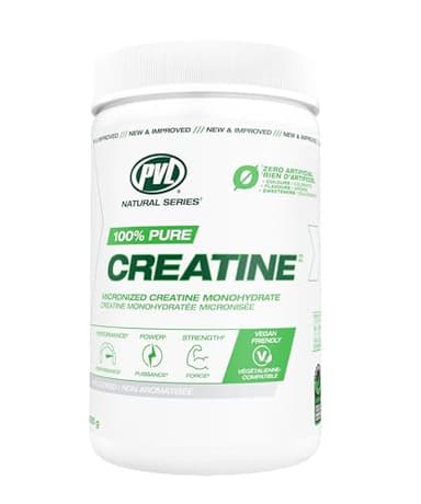 PVL 100% Pure Creatine Monohydrate Powder – Micronized Supplement for Women & Men, Unflavoured Amino Acids & Beta Alanine Friendly, Informed-Choice Tested, 300 g
