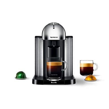 Nespresso Vertuo Single Serve Coffee and Espresso Machine by Breville, Chrome
