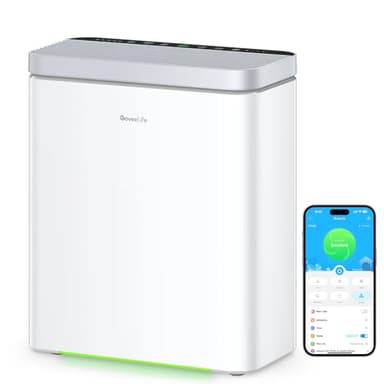 GoveeLife Smart Air Purifier for Home Large Room, Covers up to 1046 ft², PM2.5 Monitor, HEPA Sleep Mode, 3-in-1 Filter Air Purifier with App and Alexa Control for Pet Hair, Odors, Pollen and Smoke